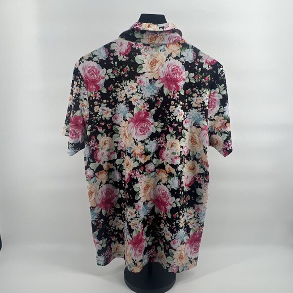 Bad Birdie Golf Polo Shirt Mens Floral Colorful Athletic Stretch Small S LNC - Picture 6 of 12